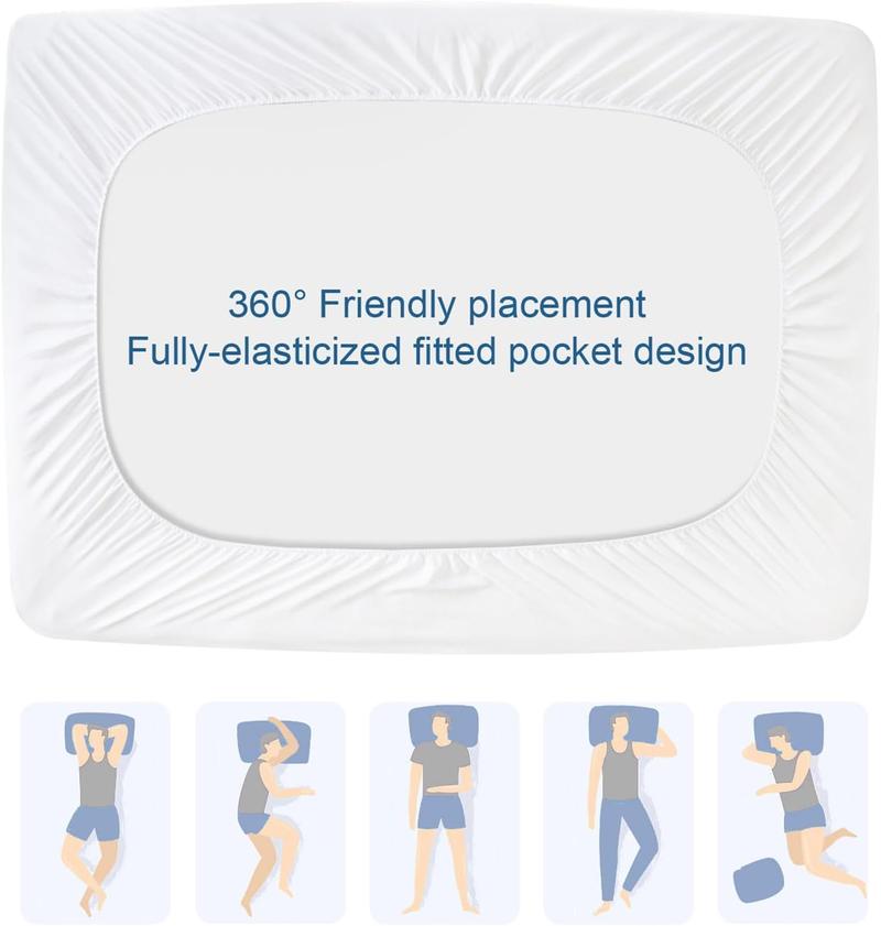 Waterproof Quilted Mattress Pad Mattress Protector - Ultra-Soft Breathable Fluffy Mattress Topper Cover Solid Color Fitted Sheet with Deep Pocket #TiktokshopStockUp Waterproof Quilted Mattress Pad Mattress Protector - Ultra-Soft Breathable Fluffy Mattress Topper Cover Solid Color Fitted Sheet with Deep Pocket #TiktokshopStockUp