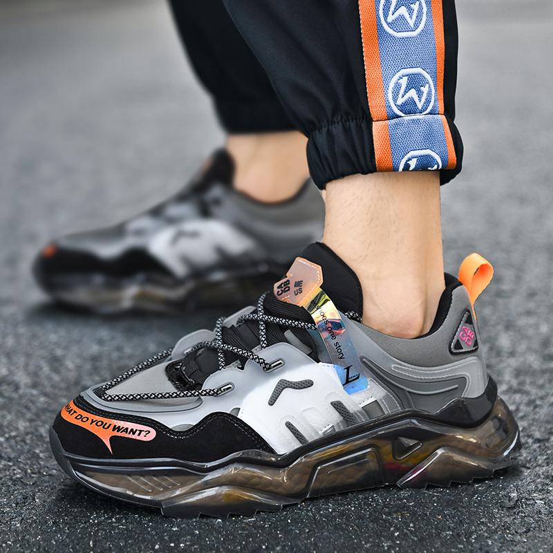 Men's Popcorn Sole Shoes, Lightweight Shock Absorption, All-Season Sport Casual Sneakers, Comfortable and Versatile Footwear