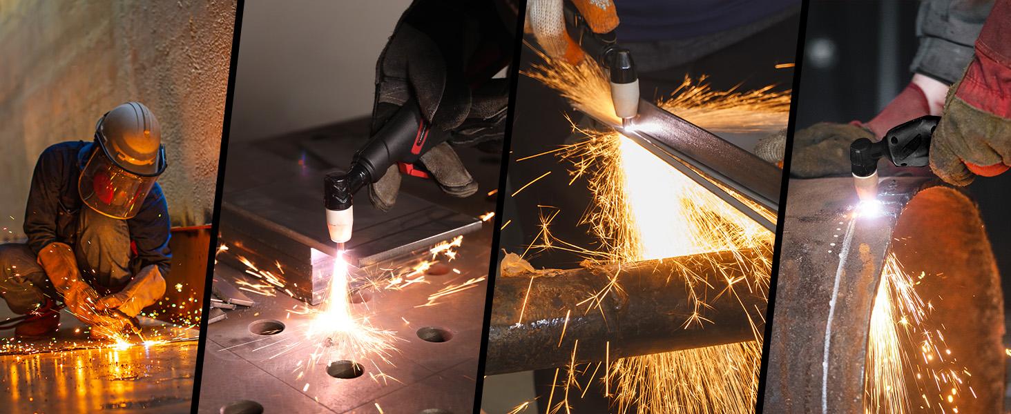 ARCCAPTAIN 45A Plasma Cutter with 2T/4T Function, Digital Display, Dual Voltage, LED Display, Ideal for Various Applications