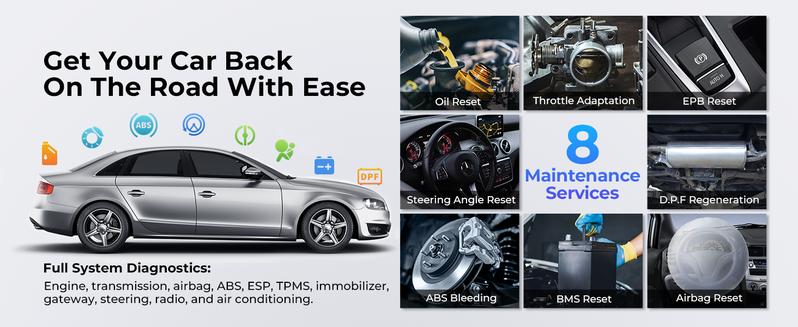 TOPDON TopScan OBD2 Scanner Diagnostic Tool Full System 8+ Popular Functions Bi-directional Control For vehicle