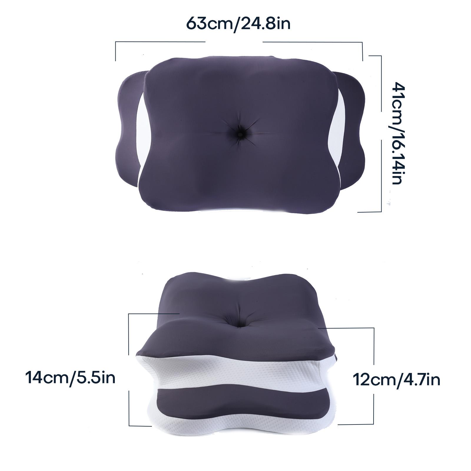 Dark Grey Butterfly Neck Pillow - Breathable, cooling fabric, two height options for various sleeping positions, making it the perfect gift for seniors. Premium neck pillow | Butterfly design | Breathable fabric