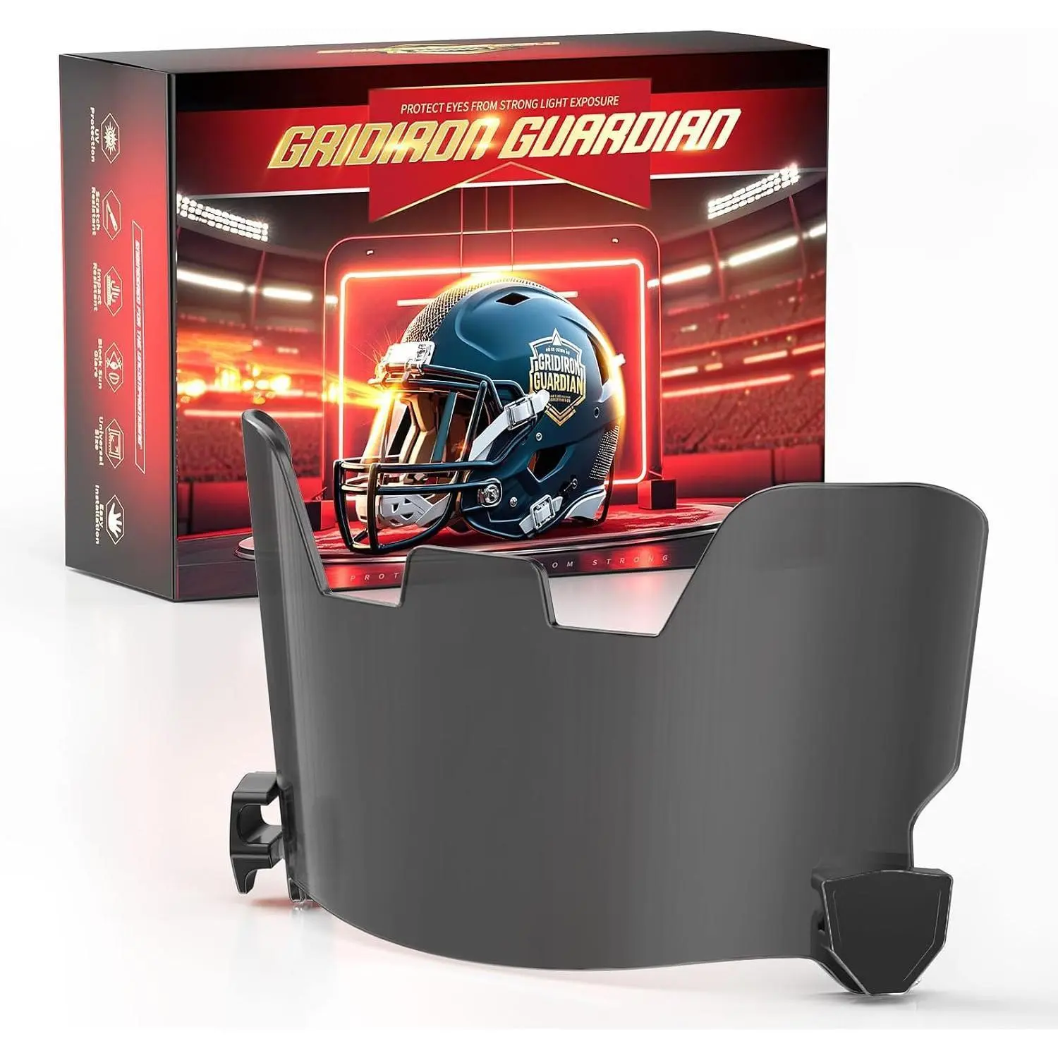 Football Helmet Visors, Clear and Tinted, 1 or 2 Pack