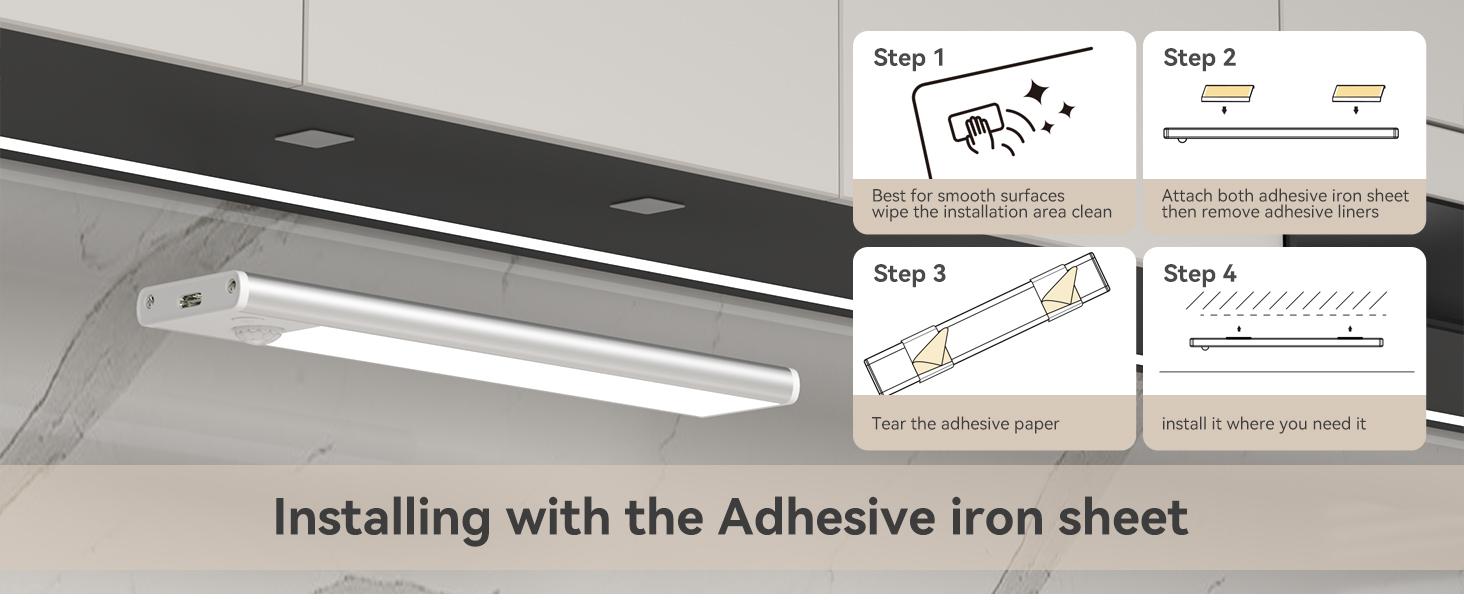 Under Cabinet Lights,Motion Sensor Night Light Indoor, USB Rechargeable Light,Easy installation Dimmable Lights for Kitchen,Wardrobe,Pantry, Closet,Coffee Corner,Bathroom,Stairs,Hallway,Sink Cabinet,Laundry Room,Tool Room,Garage,Fridge