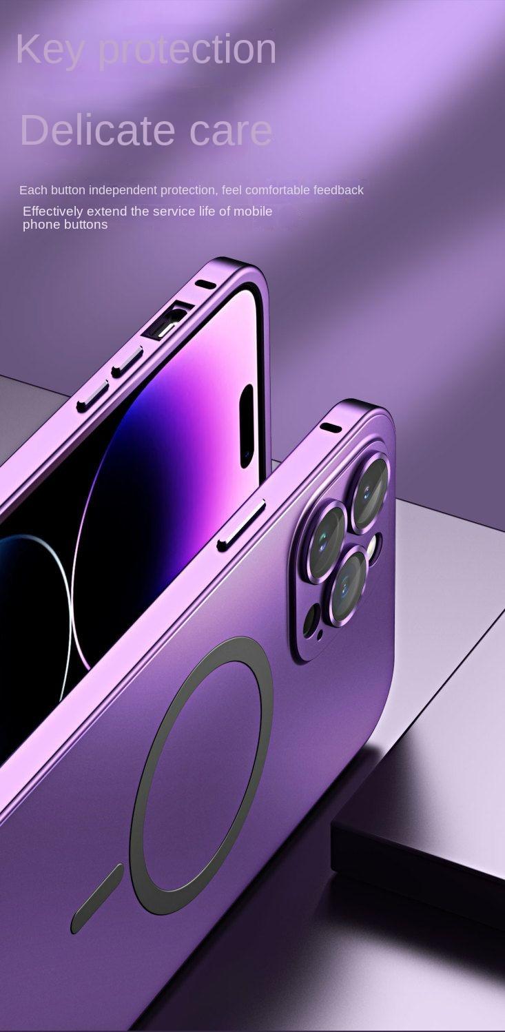 [LX]2025 Luxury Ultra Thin Original Machine Spring Fastener Protection Shell For IP16 15 14 13 12 Promax Aluminium Metal Frame With Lens Protective Magsafe Magnetic Wireless Charging Drop-Resistant Screen Protection Smartphone Cover Shockproof Phone Cases