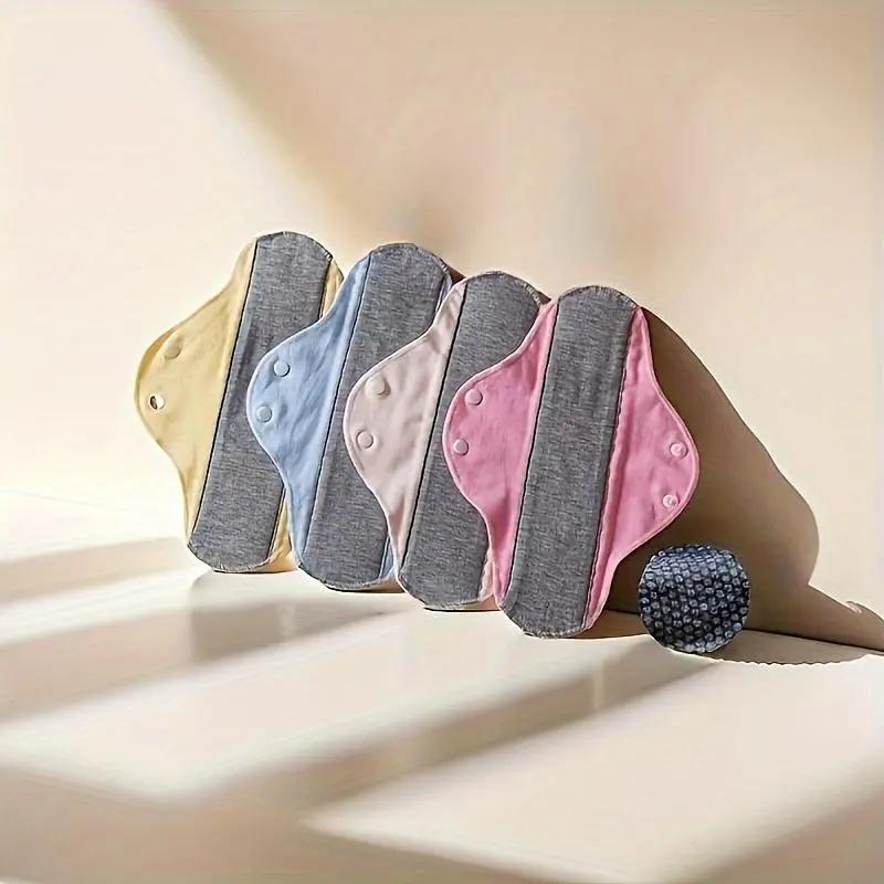 Perfect Gift for Seniors and Women, 4-Pack Graphene Sterile Leak-Proof Washable Incontinence Pads, Ideal for Elderly Care