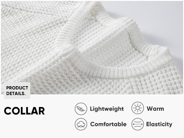 JMIERR Men's Crewneck Sweater Soft Casual Sweaters Classic Long Sleeve Pullover Sweaters with Ribbing Edge