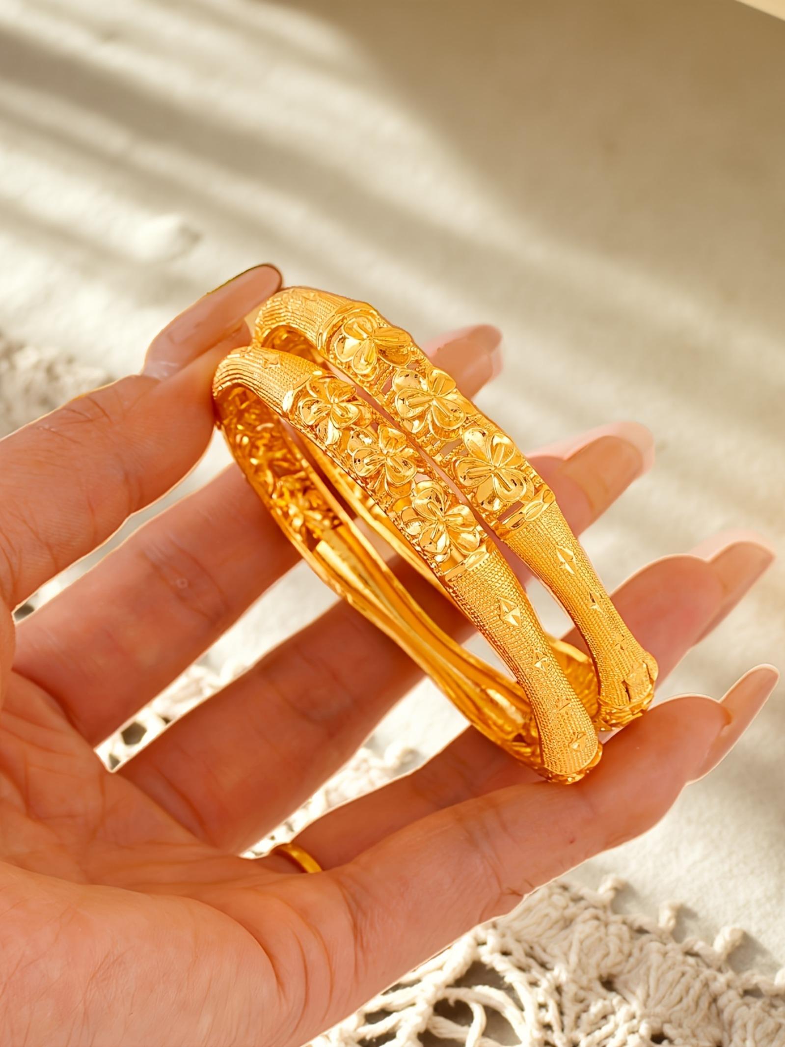 Dubai Hollow Cuff Bracelet for Women, Casual Ethnic Style, Handmade Jewelry, Wedding Accessory, All Seasons