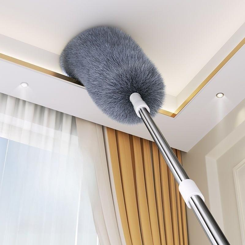 Adjustable & Bendable Microfiber Duster, Washable Reusable Corners Cleaning Tool for High Ceilings, Furniture, Cars, Sweeping Spider Webs Under Bed