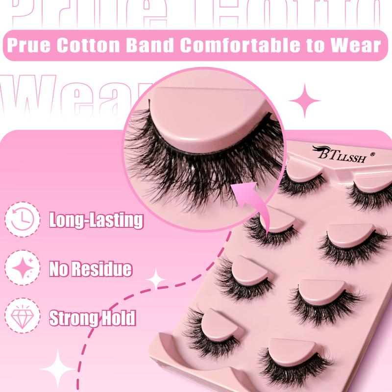 5D Faux Mink Lashes 3 Style False Eyelashes 100% Handmade Luxurious Fake Eyelashes