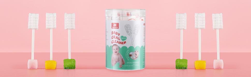 Tongue Cleaner, Newborn Baby Toothbrush, 48pcs/96PCS /144pcs Disposable Infant Toothbrush Clean Baby Mouth,Gauze Gum Cleaner Toothbrush Baby Oral Cleaning Stick Dental Care