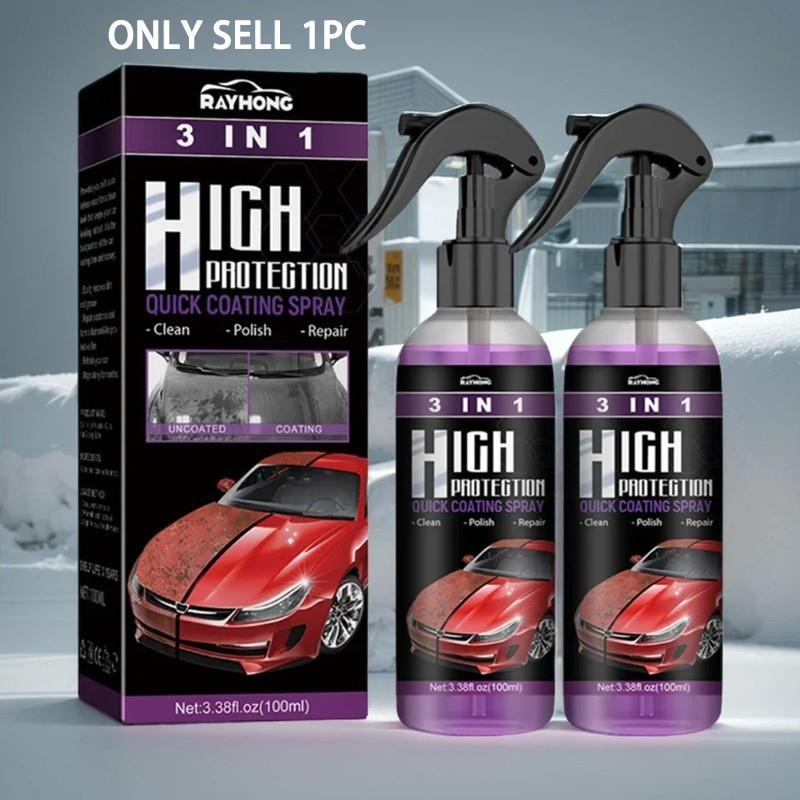 3 In 1 Car Ceramic Coating Spray 100ml Polishing Spraying Wax Polishing Paint Coating Agent Body Compound Scratch Repair