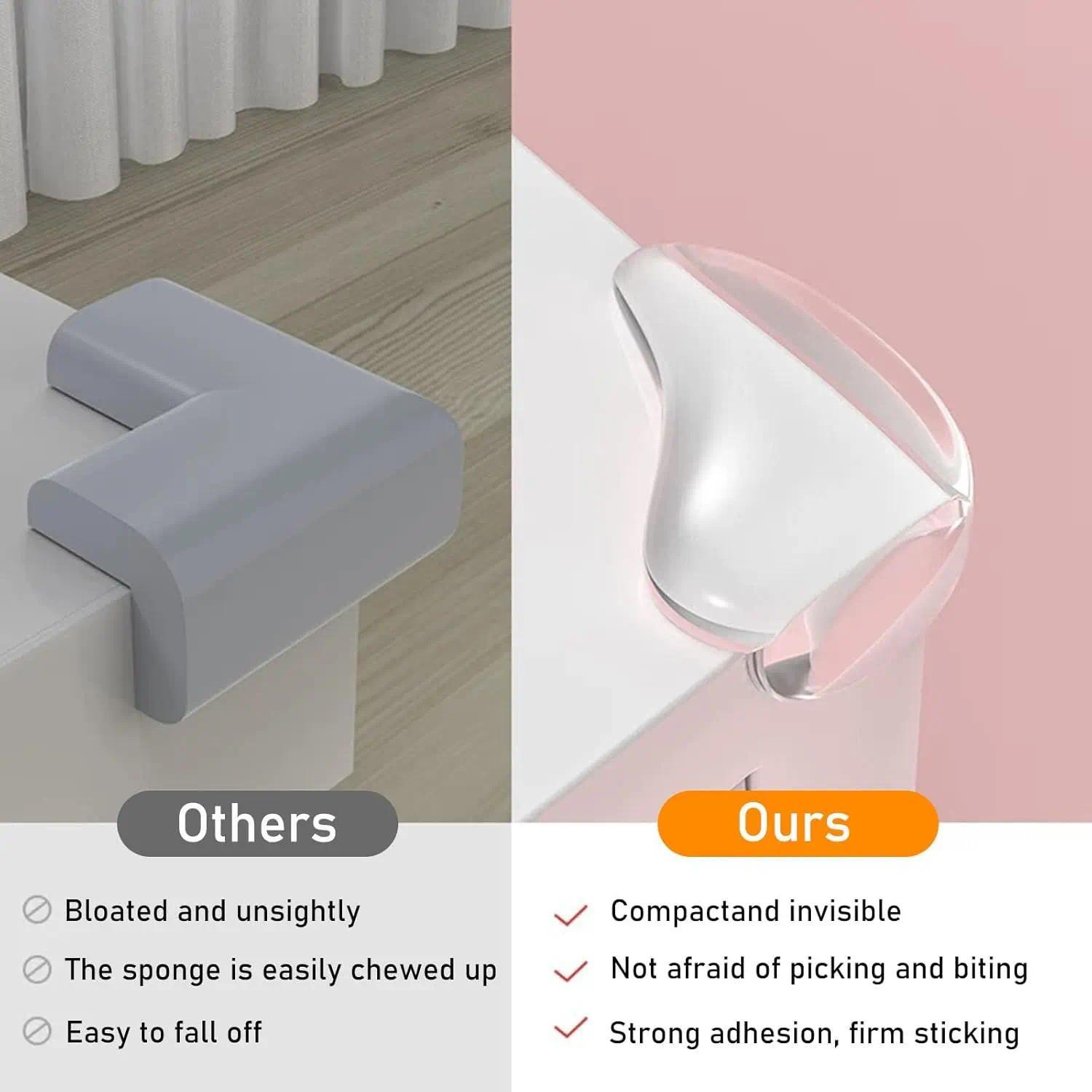 30pcs Furniture Edge&Corner Protection Guards, Summer Clear Anti-collision Corner Protector for Little and Adults,Table Crib Fireplace Safety Protection Corner Pads