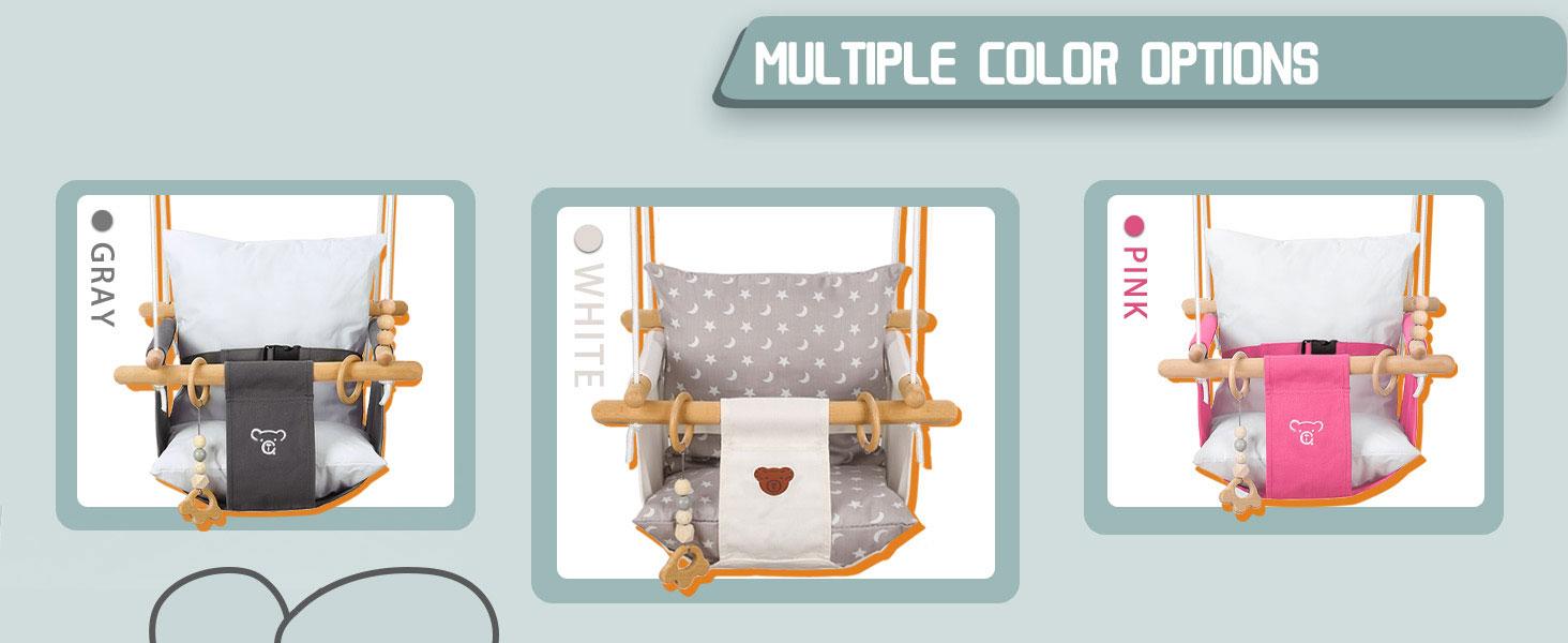 2-in-1 Baby Jumper & Swing With Foldable Stable Stand,Toddler Swing Set for Indoor & Outdoor Use,Baby Swing