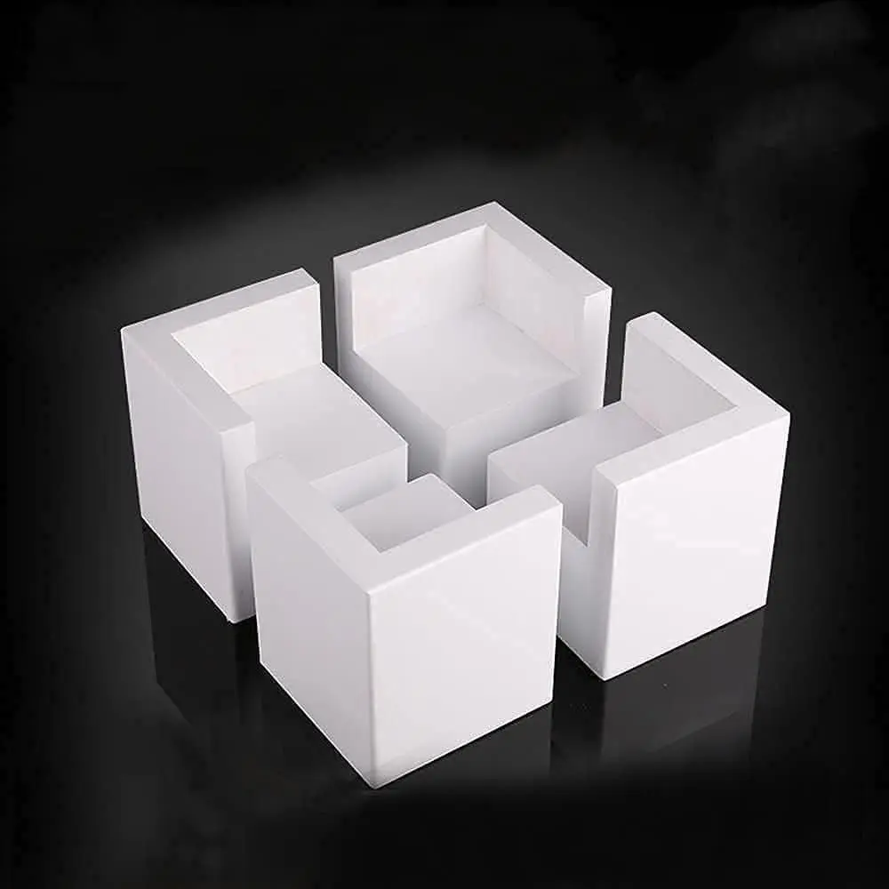 Set of 4 Bed Risers White Furniture Risers Heavy Duty Lifts Height 2", Solid Natural Wood Risers for Bed, Furniture, Table, Sofa, Chair Risers Furniture Legs