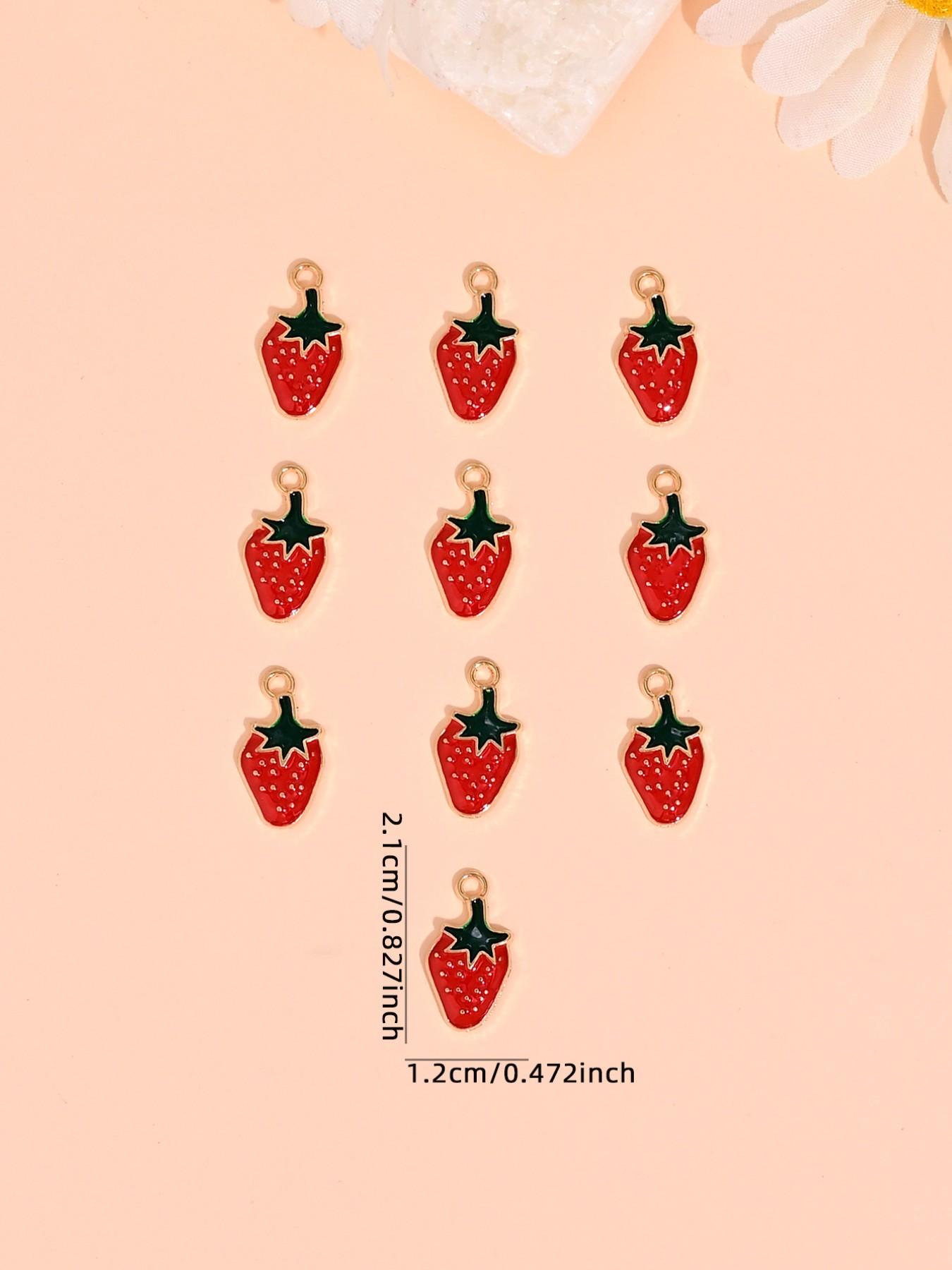 10 Cute Cherry Strawberry Pineapple Watermelon Avocado Charms, DIY Jewelry Making, Earrings Necklaces Bracelets, Daily Accessories
