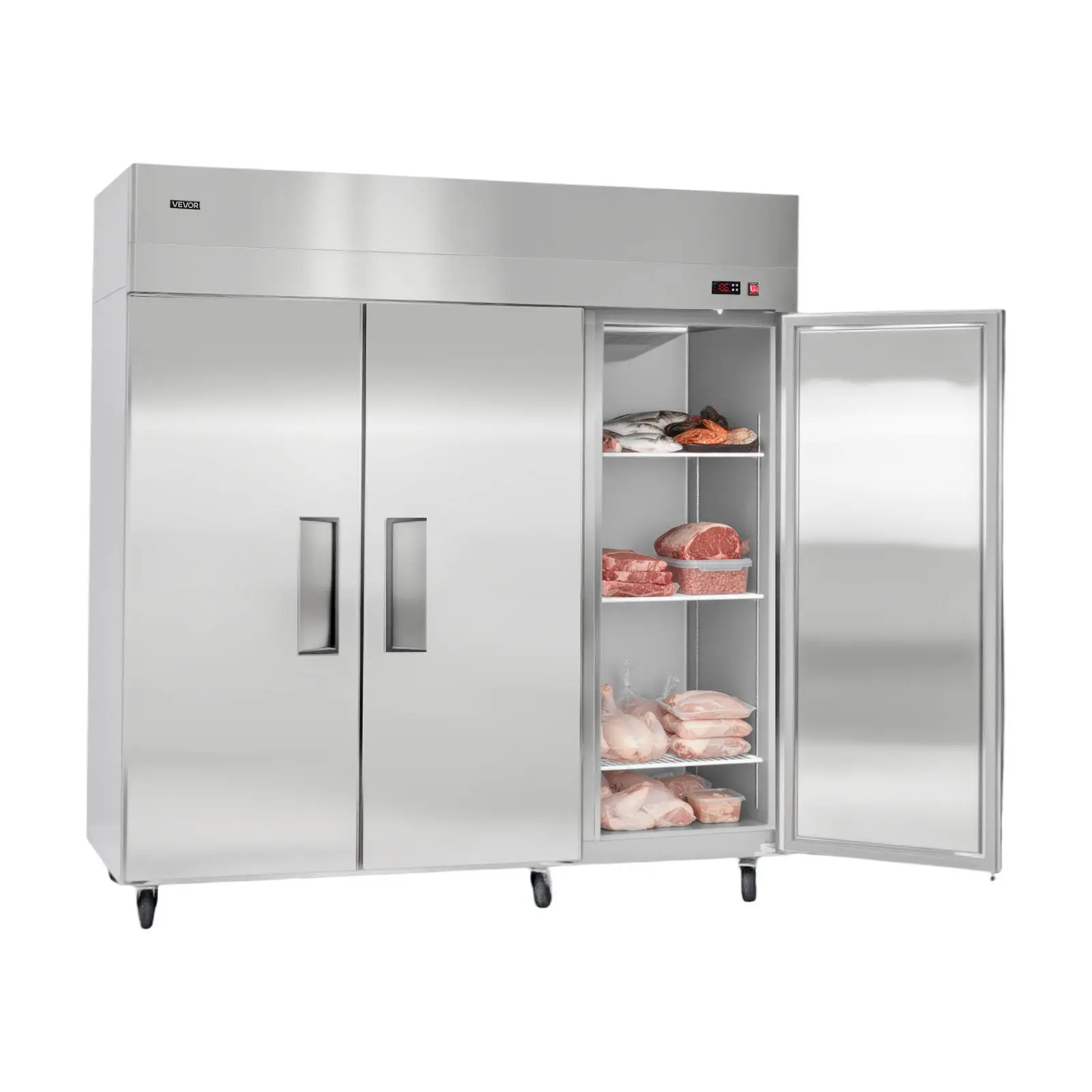 72 inch W Freezer-3 Doors