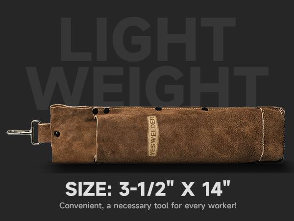 YESWELDER Flame Retardant Cowhide Leather Welding Rod Holder, Thickened Electrodes Rod Bag, Wearable Welding Electrode Storage Can