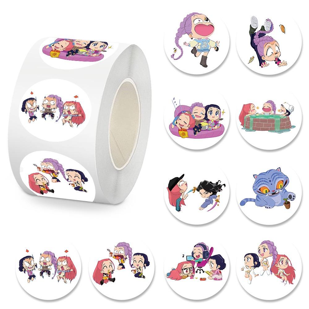 500 Sheets Per Roll Bestselling Multi-Style Roll Stickers, Sealing Tape Decorative Small Stickers, Hot Selling Packaging Accessories