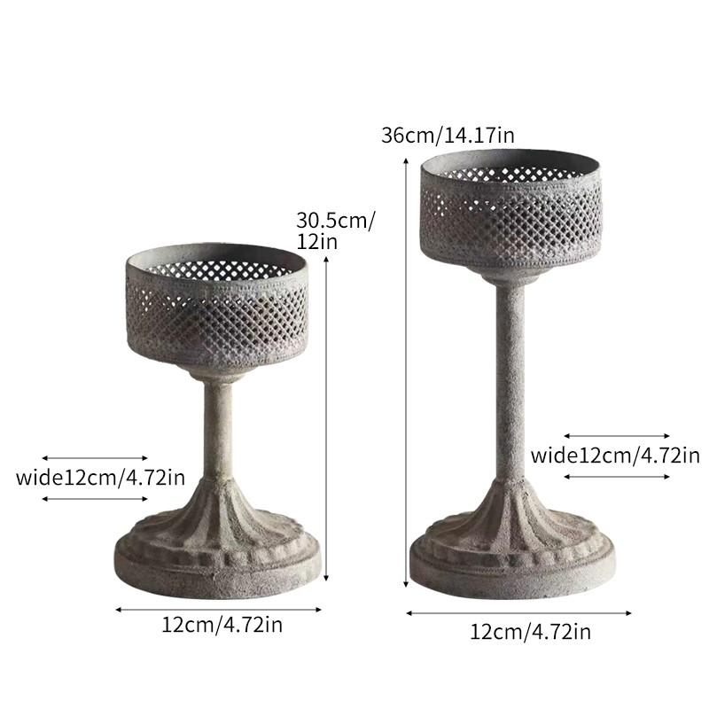 Vintage Distressed Candle Holder, American Industrial-Style Romantic Dinner Decor, Creative Decoration Item, Perfect for Candlelight Dinners