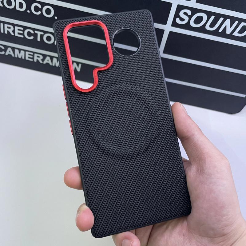 Magnetic Case For ZTE nubia RedMagic 11 Air Case Weave PU Leather Magnet Back Cover