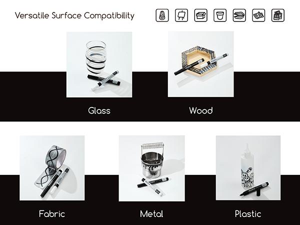 MEEDEN Artist Black & White Paint Pens - 10 Replaceable Tips & 1 Tweezer Acrylic Markers for Visible Large Capacity - Water-Based Quick Drying Paint Markers for Wood, Metal, Rock Painting, Canvas