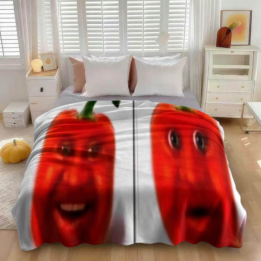 Funny Pattern Print Blanket, Flannel Series Bedding, Dormitory Blanket, Nap Blanket, Car Blanket, Office Blanket, Air Conditioning Blanket