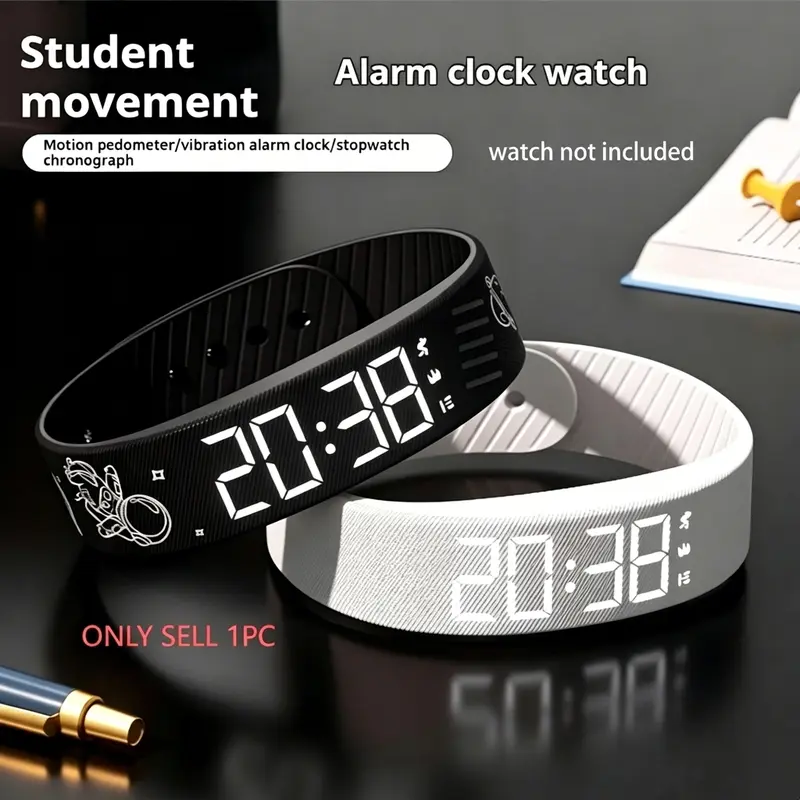 New Multifunctional Unisex Electronic Sport Watch with Clock, Pedometer for Walking, Timer and Night Light, Wearable, Holiday Gift (Band Only)