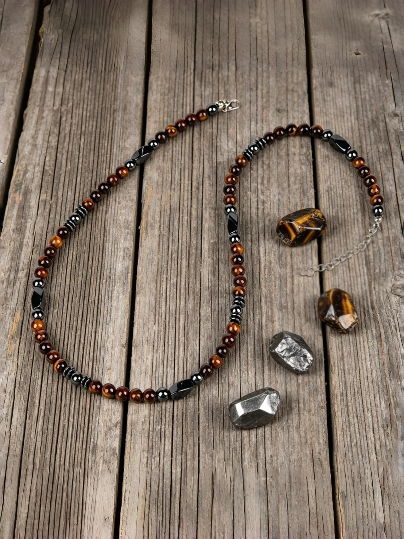 Unique Obsidian Necklace, Wearable All Year Round, Perfect for Daily Gatherings, Father's Birthday Gift, Back-To-School Present