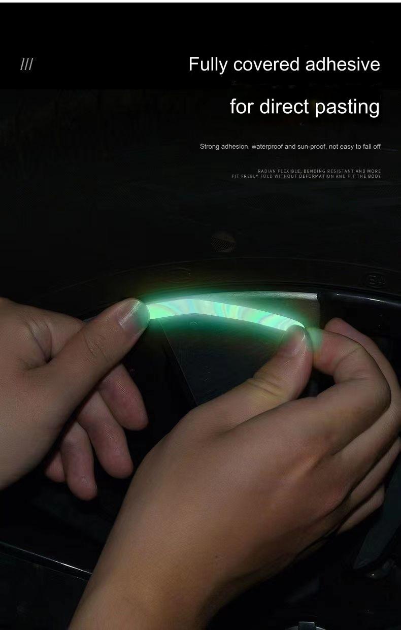 20 Count Car Wheel Hub Reflective Sticker, Reflective Wheel Rim Stripe Decal Sticker, Reflective Wheel Rim Stripe Decal Sticker, Night Reflective Safety Decoration Strip for Cars, Trucks, Motorcycle (Luminous),