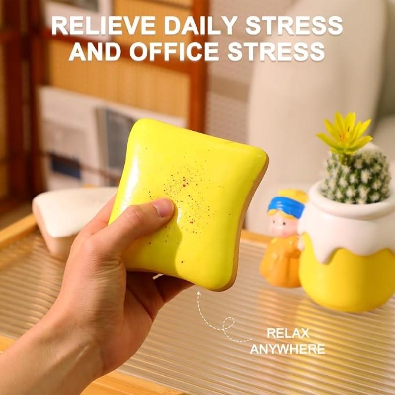 1/4pcs Bread Butter Squishy, Slow Rising Stress Ball, Squishy Fun, Soft Squishy Fidget, Fidget Toy for Adhd, Party Favor Gift, Stress Relief Item, Stress Relief Squishies, Model 2411xy08