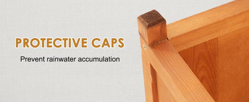 Lilypelle Air Conditioner Fence Outdoor Freestanding Wood Privacy Screen with Planter Box for Trash Can Pool Equipment Enclosure, No-Dig Kit