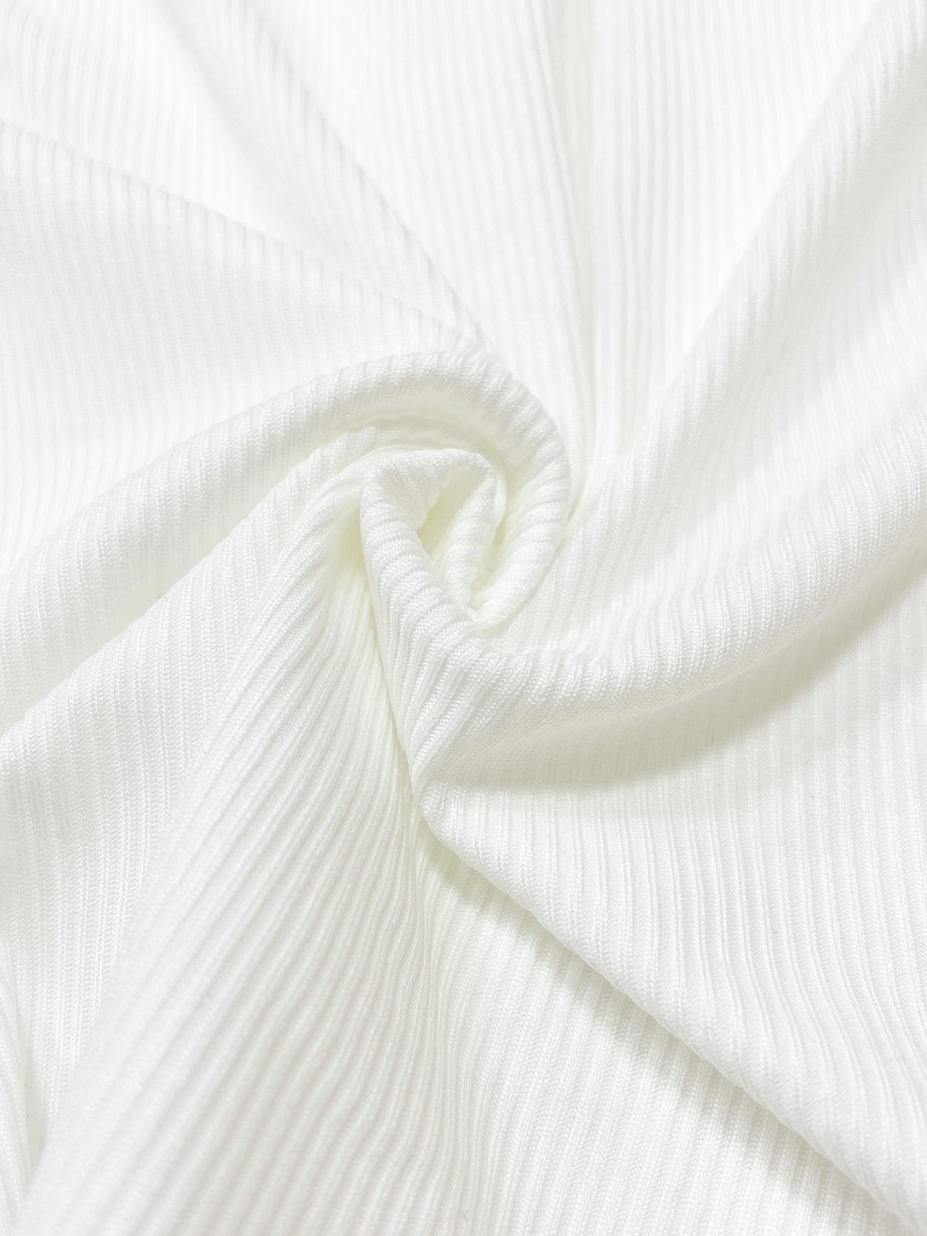 Women's Ribbed Long Sleeve T-Shirt, Casual Loose-Fitting Top for All Seasons, Comfortable Daily Wear, Stylish Ladies' Clothing