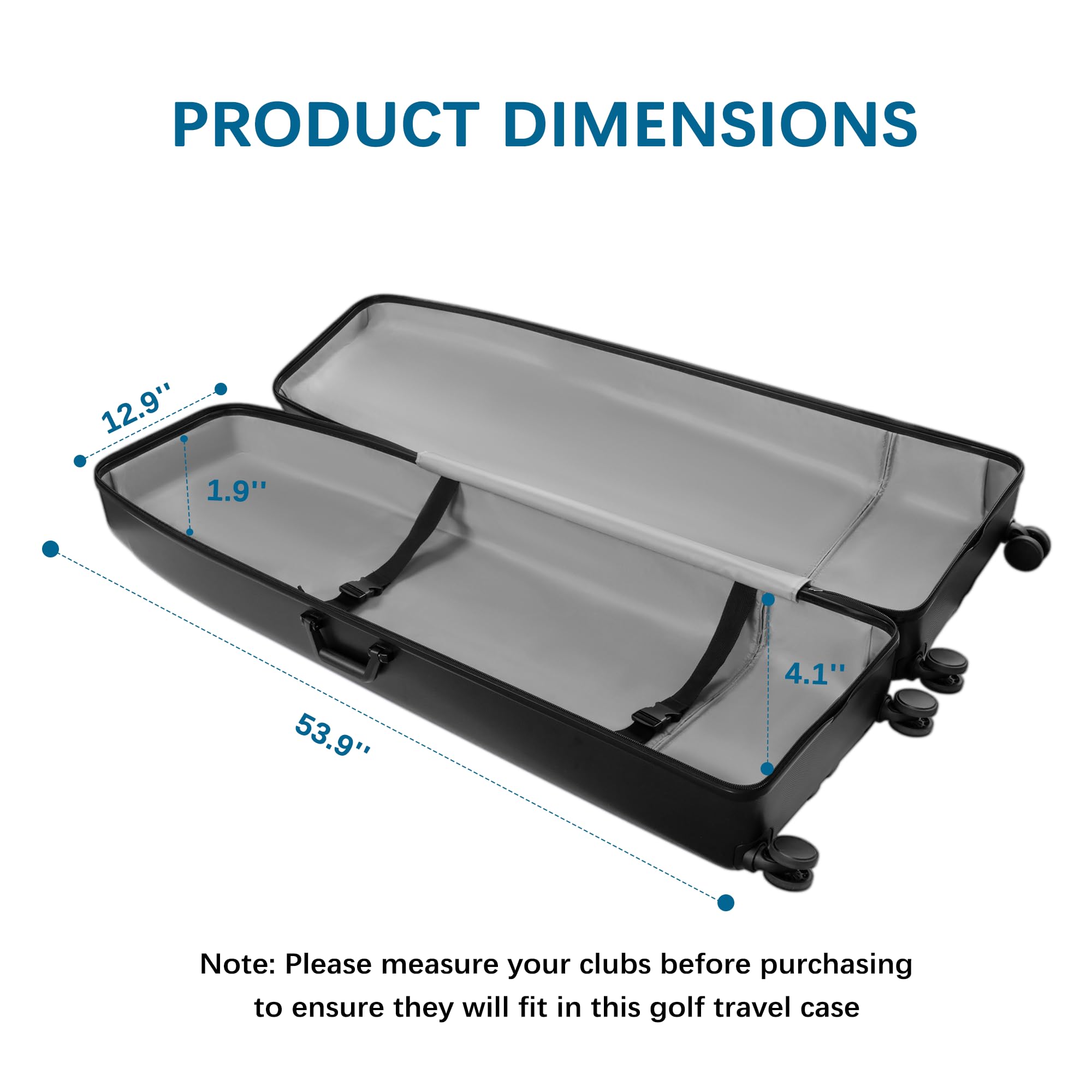 UNIHIMAL Full Hard Case Golf Travel Bag with Wheels, Travel Case - Ultimate Protection, Waterproof & Durable, Specially Designed for Airline Transport