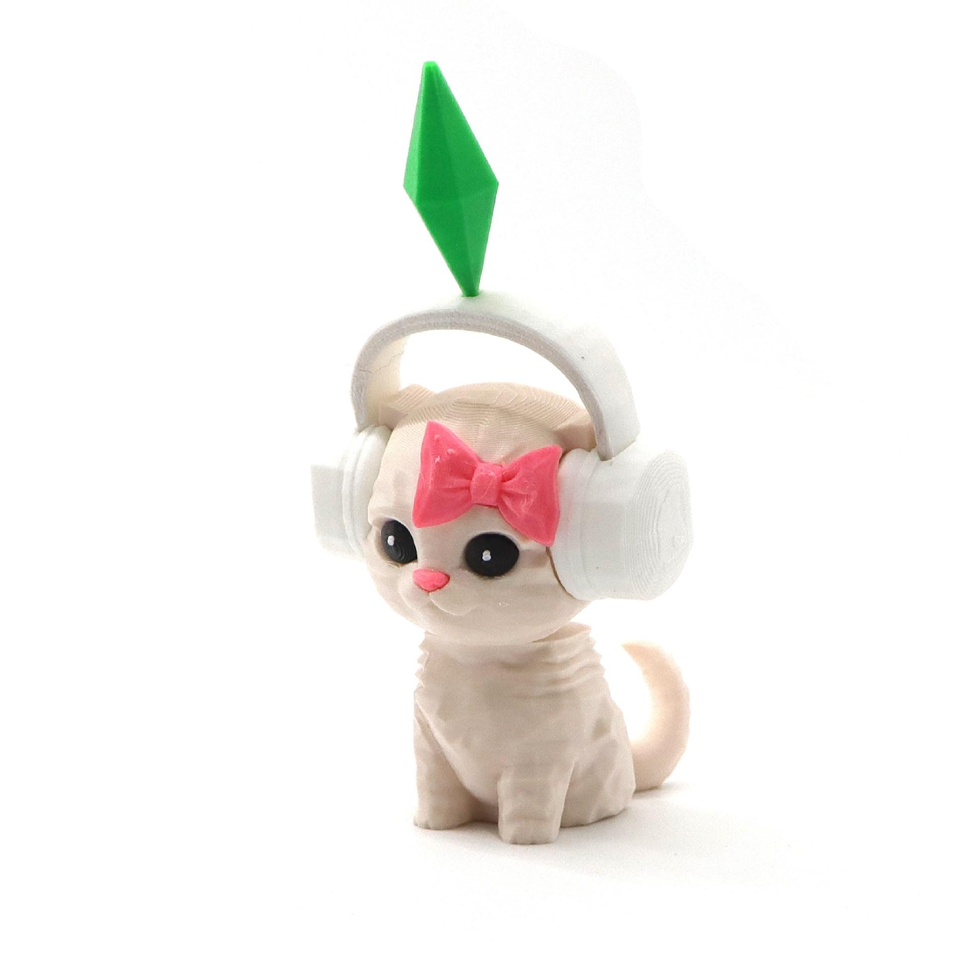 The Sims Plumbob Dancing Cat Car Decoration, Cute Simulated Life Cat Toy, Fun Vehicle Accessory for Kids & Adults