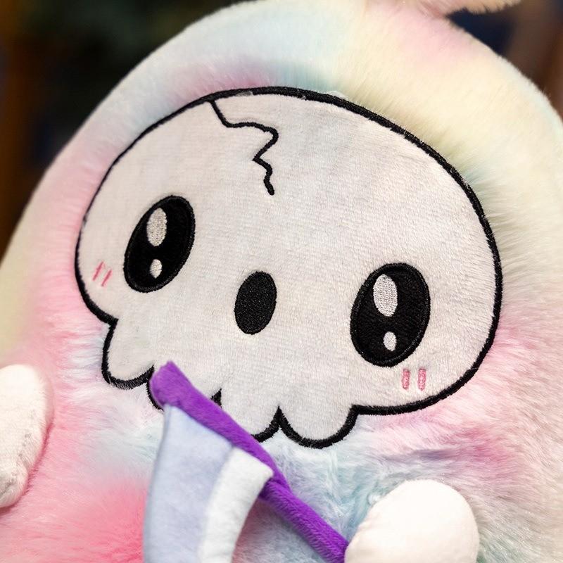 Halloween Ghost Pillow Death God Plush Toy, Small Soft Stuffed Doll, Halloween Decorative Accessory, Perfect Gift for Horror Fans