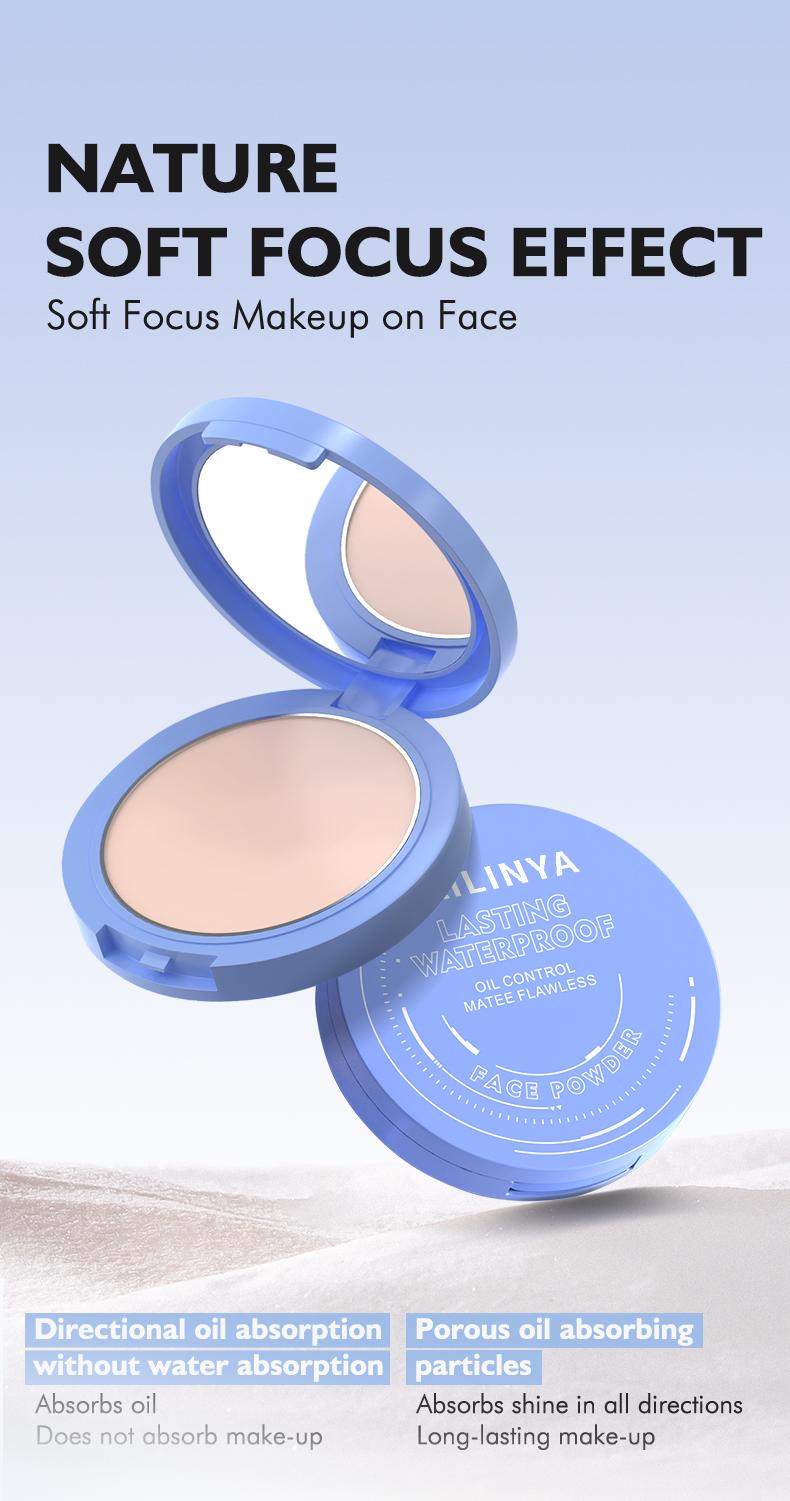 Long-Lasting Waterproof Foundation Powder, Smooth Finish, Non-Cakey, Fine Texture, Ideal for All Skin Types, Perfect for Daily Use