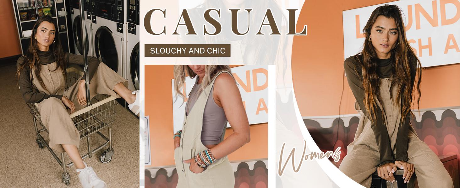 Tanming Women's Overalls Linen Cotton Jumpsuits Casual Loose Jumpers Adjustable Straps with Pockets Summer Rust Sleeveless #SpringStatements Tanming Women's Overalls Linen Cotton Jumpsuits Casual Loose Jumpers Adjustable Straps with Pockets Summer Rust Sleeveless #SpringStatements