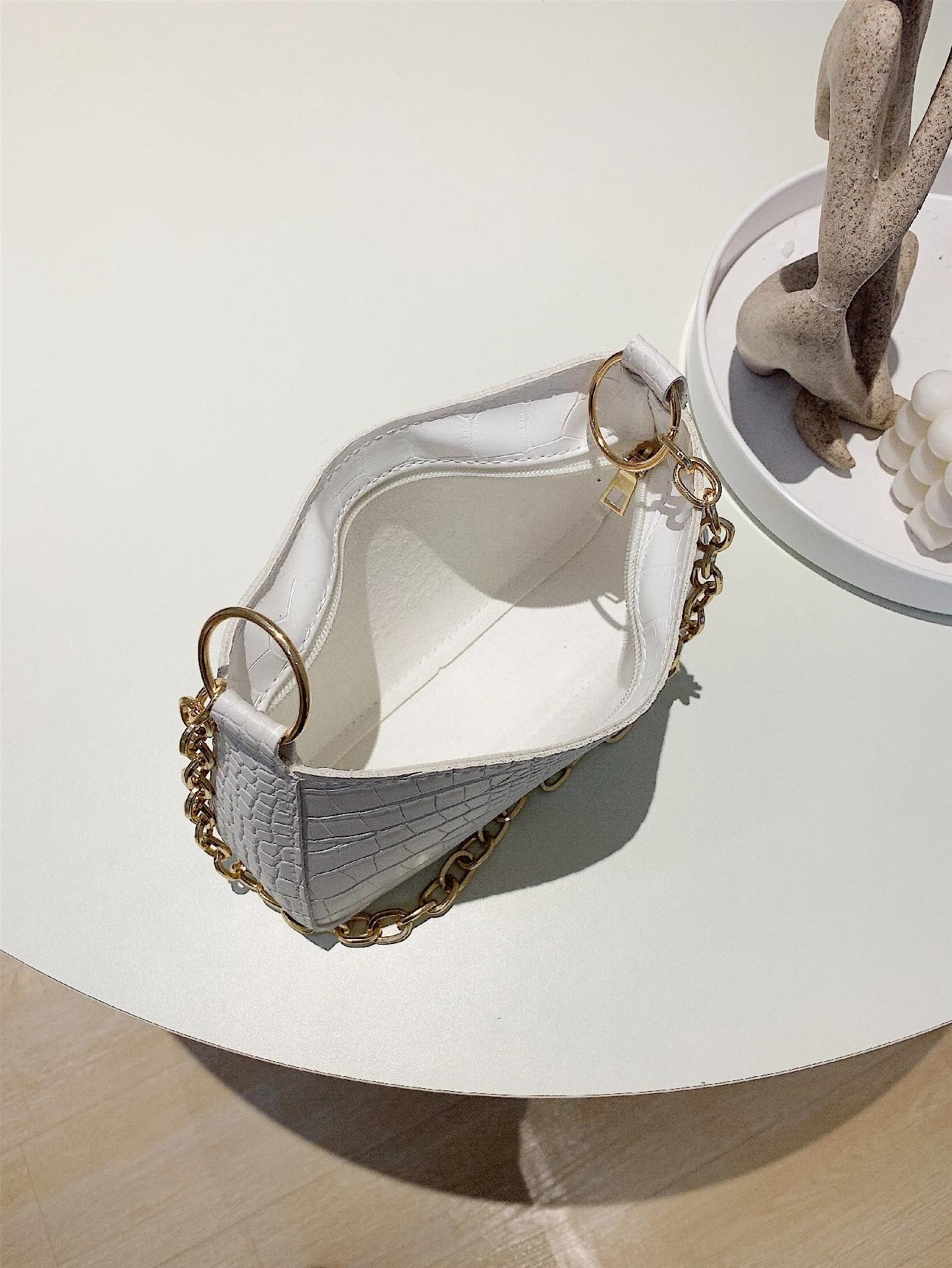 Lightweight Business Casual Mini Embossed Chain Bag – Stylish Textured Shoulder Bag for Office, College, Commute, Travel & Daily Use