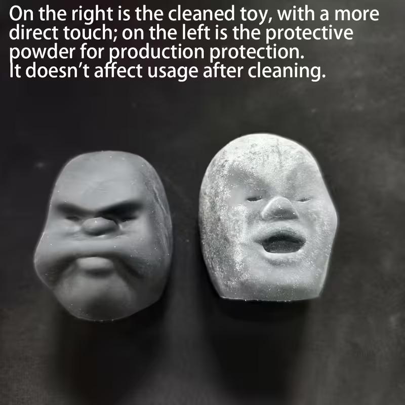 2Pcs Funny Face Ball Stress Relief Fidget Toy Set, Perfect Gift for Adults & Teens, Christmas Novelty, Classroom Reward, Fun Relaxation Item, Stress Relief Gadgets