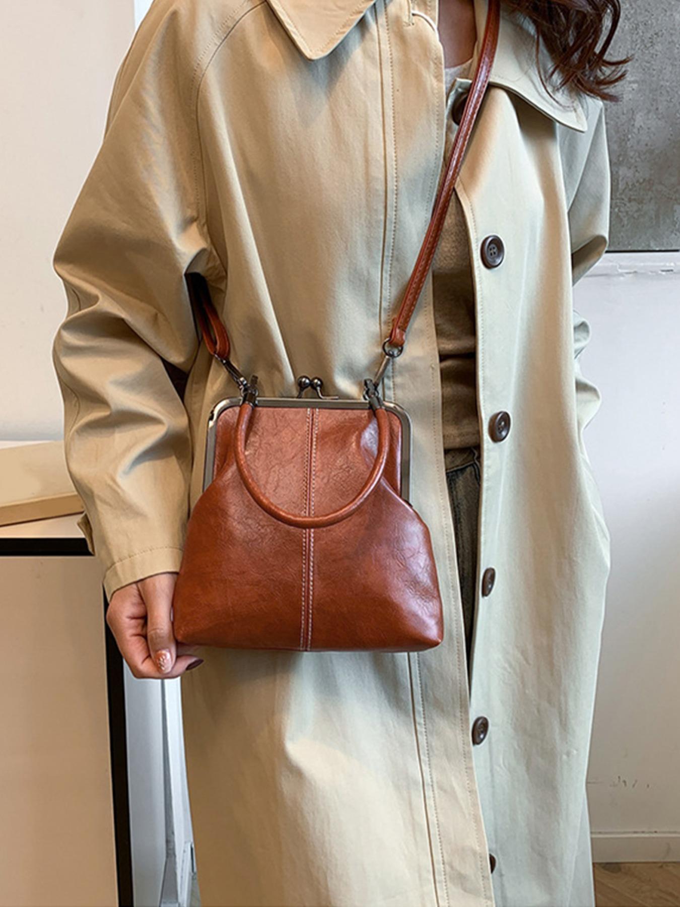 Women's Retro Fashion Shoulder Bag, Crossbody Shoulder Bag, Simple Style Mini Handbag with Adjustable Strap, Classic Versatile Design for Daily Use, Casual Handbag Satchel, Adjustable Crossbody Purses