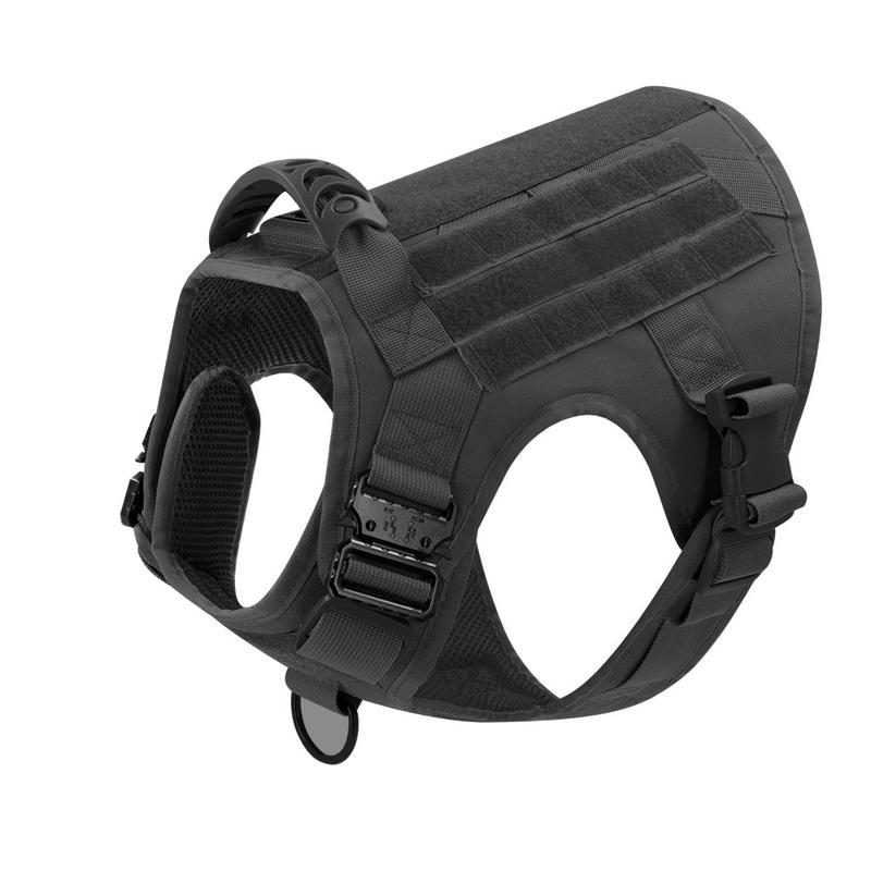 Tactical Dog Harness Leash Collar Set Large Pet German Shepherd Malinois Training Walking Vest For All Breeds Dog 1 Free Patch