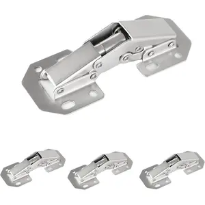 4-Pack  Hinges for Cabinet Doors Frameless, Concealed Cabinet Hinges, 90  Surface Mount Hinges