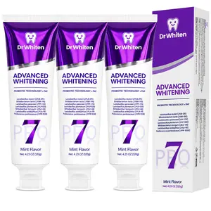 DrWhiten New 7-Pro Probiotics Purple Toothpaste, Mint Grape Flavor, Upgraded Purple Power Advanced Whitening Toothpaste Formula, Deep Enamel Repair, Fresh Breath, Daily Enamel Care Oral Intensive