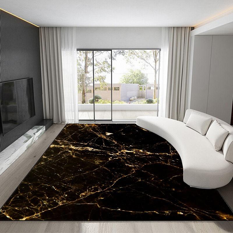 Luxury White Gold Marble Flannel Area Rug - Realistic Golden Vein Print Soft Mat for Living Room, Non-Slip Modern Home Decor #GoldMarbleRug #LuxuryWhiteMat #ModernHomeDecor #MarbleTextureCarpet #NonSlipFlannelRug