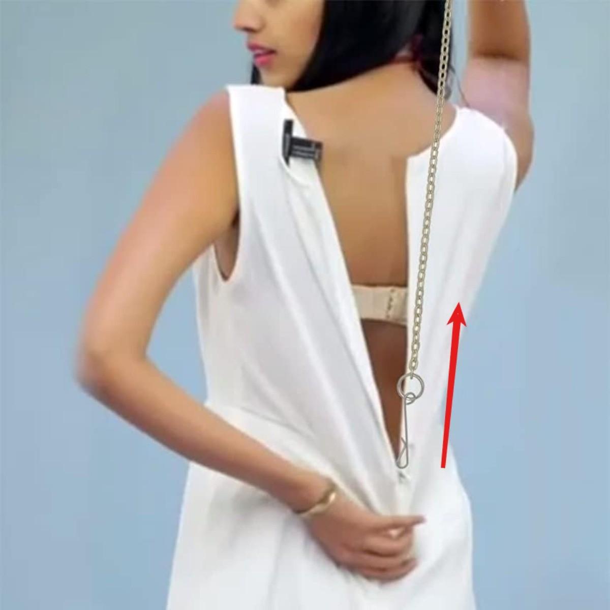 Dress and Boot Zipper Aid Tool, Universal Zipper Puller and Hook for All Types of Zippers, Self-Thread Dress Zipper Helper