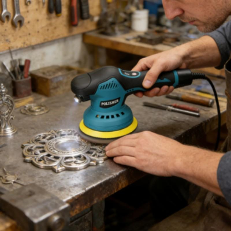 Lithium Battery Polish Wax Machine, Multi-Functional Handheld Car Beauty Floor Electric Polishing Machine, Wireless Polishing Tool