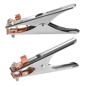 300a/500a Welding Ground Clamp with Copper Plated Handle, Durable 175mm Cable, Essential Tool for Safe Electrode Connection