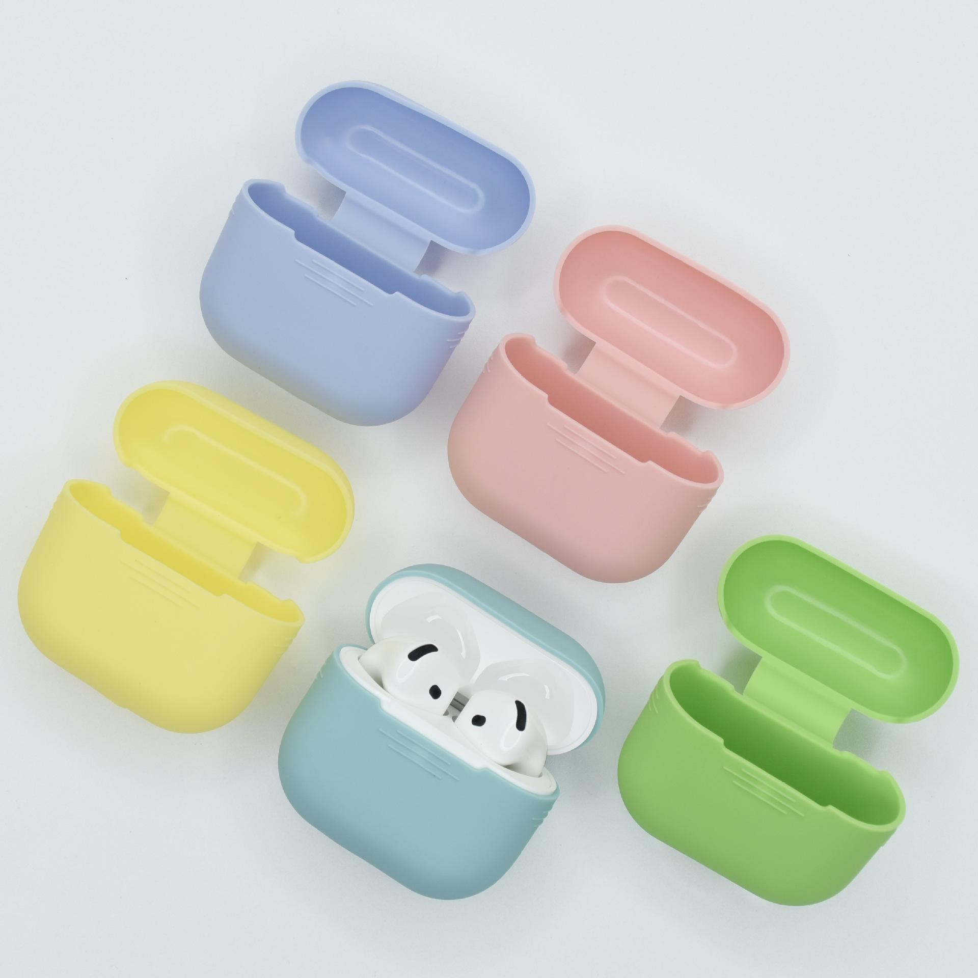 Slim Fit Smooth Silicone Earbuds Case, Ultra-Light and Shockproof with Wireless Charging Support for Daily Use, Protection