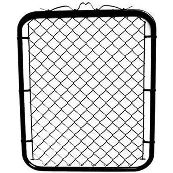 Black Coated Chain Link Garden Walking Fence Gate 48-inch Overall Height by 32-inch Frame Width (Fit a 36-inch Opening), 1 Pack No-Assembly Chain Link Walk-Through Gate