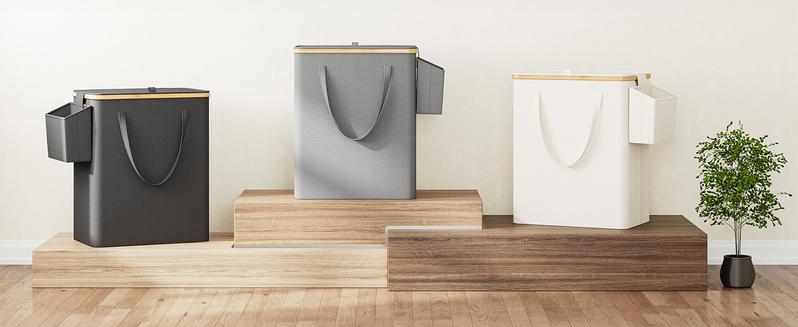 Laundry Basket with Lid, 160L-250L Laundry Hamper,2/3 Section Clothes Hamper, Hamper with Lid with Removable & Washable Bags Collapsible Hampers for Bedroom, Aesthetic for Bathroom